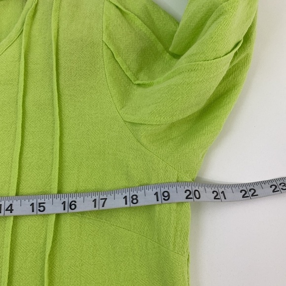 Soft Surroundings Cotton Blouse Pintuck Women's Small Green - Picture 6 of 10